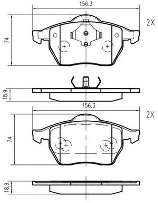 VEMA K616903 Тормозные колодки VEMA для FORD