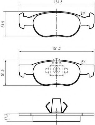 VEMA K617701 Тормозные колодки VEMA для LANCIA