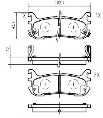 VEMA K624600 Тормозные колодки VEMA для MAZDA