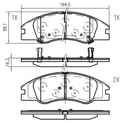 VEMA K631000 Тормозные колодки VEMA для KIA