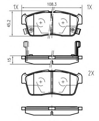 VEMA K639700 Тормозные колодки VEMA для SUZUKI