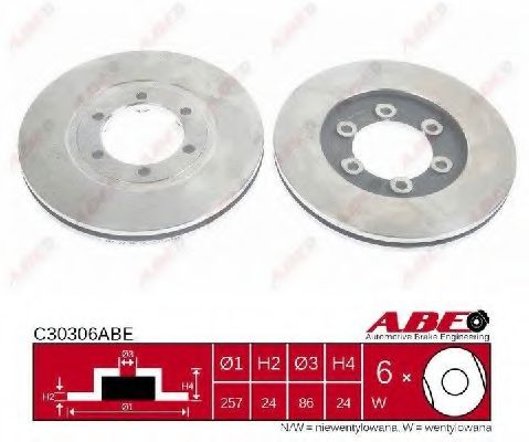 ABE C30306ABE Тормозные диски для KIA K2700