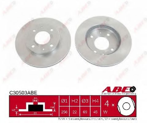 ABE C30503ABE Тормозные диски для HYUNDAI S-COUPE