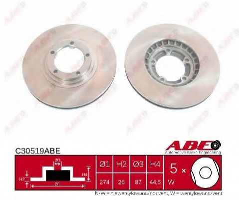 ABE C30519ABE Тормозные диски для HYUNDAI H200