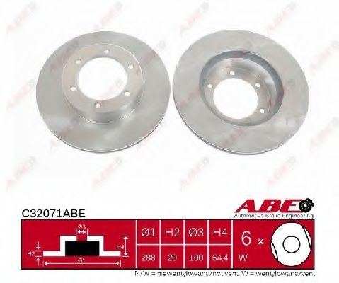 ABE C32071ABE Тормозные диски ABE для GREAT WALL
