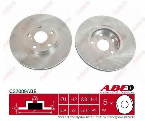 ABE C32089ABE Тормозные диски для LEXUS