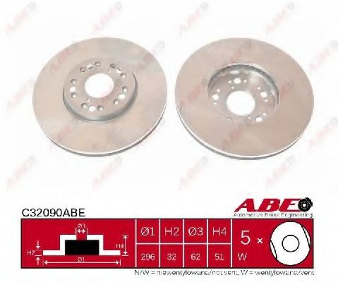 ABE C32090ABE Тормозные диски ABE для LEXUS