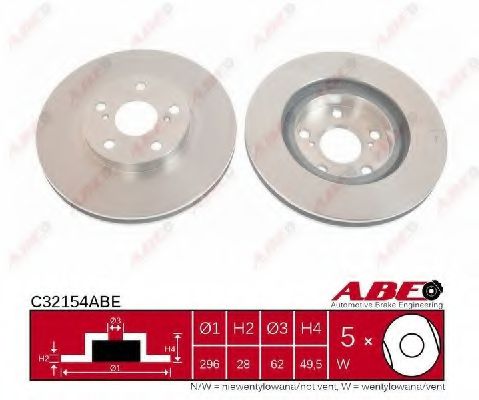 ABE C32154ABE Тормозные диски ABE для LEXUS