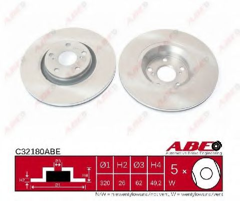 ABE C32180ABE Тормозные диски ABE 