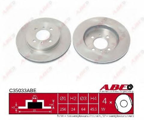 ABE C35033ABE Тормозные диски для PROTON WIRA