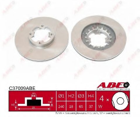ABE C37009ABE Тормозные диски для SUBARU