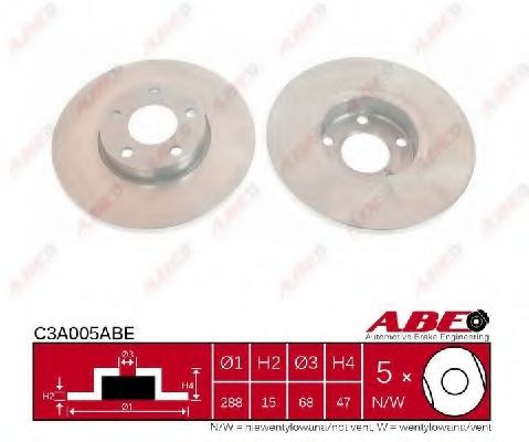 ABE C3A005ABE Тормозные диски ABE для AUDI