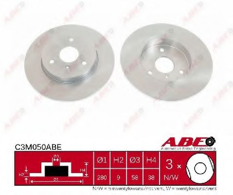ABE C3M050ABE Тормозные диски для SMART