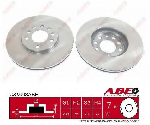 ABE C3X008ABE Тормозные диски для SAAB 900