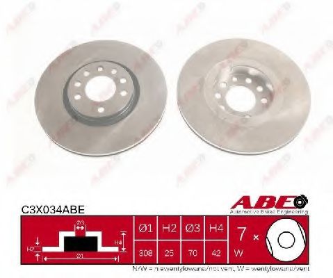 ABE C3X034ABE Тормозные диски для SAAB