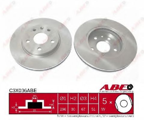 ABE C3X036ABE Тормозные диски для SAAB