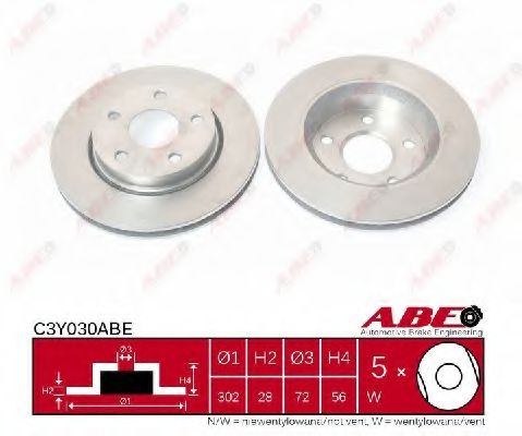 ABE C3Y030ABE Тормозные диски для JEEP