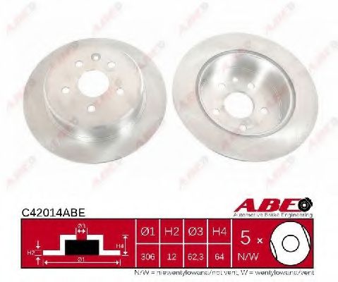 ABE C42014ABE Тормозные диски ABE для LEXUS