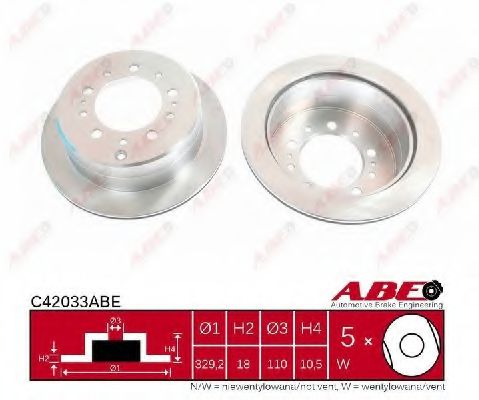 ABE C42033ABE Тормозные диски ABE для LEXUS