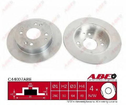 ABE C44007ABE Тормозные диски для ACURA CL