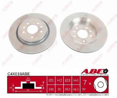 ABE C4X018ABE Тормозные диски ABE для FIAT