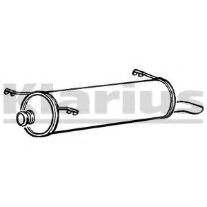 CN415G KLARIUS Глушитель выхлопных газов конечный CN415G KLARIUS Глушитель выхлопных газов конечный