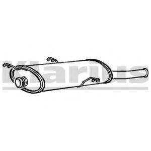 KLARIUS CN487B Глушитель выхлопных газов для CITROËN XSARA купе (N0) 1.9 D