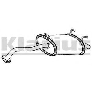 KLARIUS DN553V Глушитель выхлопных газов конечный  KLARIUS DN553V Глушитель выхлопных газов конечный