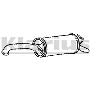 KLARIUS TY612L Глушитель выхлопных газов для TOYOTA YARIS (SCP1, NLP1, NCP1) 1.4 D-4D