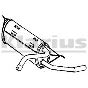 KLARIUS VO306E Глушитель выхлопных газов для VOLVO 480 E 2.0 KLARIUS VO306E Глушитель выхлопных газов для VOLVO 480 E 2.0