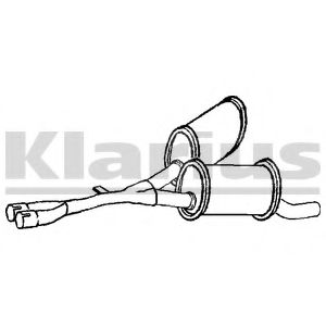 250676 KLARIUS Средний глушитель выхлопных газов 250676 KLARIUS Средний глушитель выхлопных газов