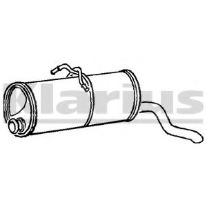 KLARIUS CN585G Глушитель выхлопных газов для PEUGEOT PARTNER PATAGONICA / URBANA VAN (5F) 1.6 16V