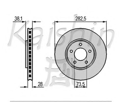 KAISHIN CBR066 Тормозные диски KAISHIN для CHRYSLER
