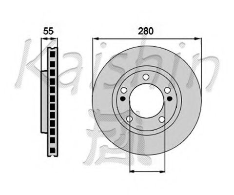 KAISHIN CBR082 Тормозные диски KAISHIN для NISSAN