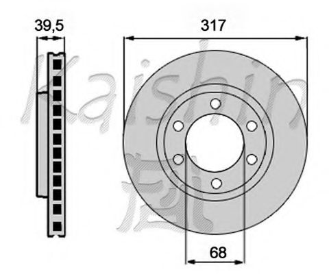 KAISHIN CBR452 Тормозные диски KAISHIN для NISSAN