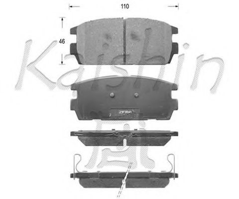 KAISHIN D11139 Тормозные колодки KAISHIN для KIA