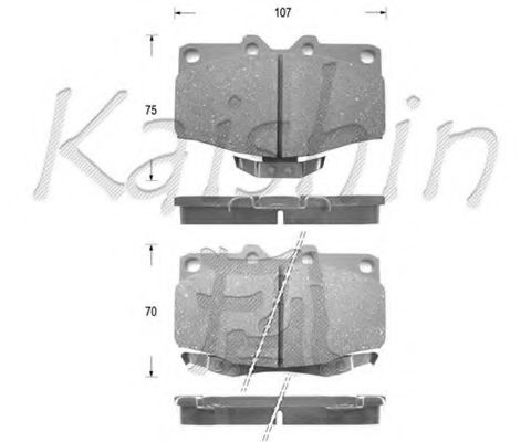 KAISHIN FK2096 Тормозные колодки KAISHIN для TOYOTA