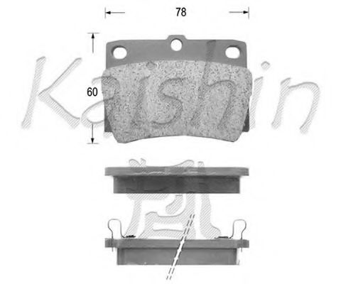 KAISHIN FK6086 Тормозные колодки KAISHIN для MITSUBISHI