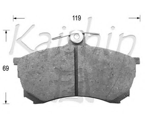 KAISHIN D6102 Тормозные колодки KAISHIN для MITSUBISHI