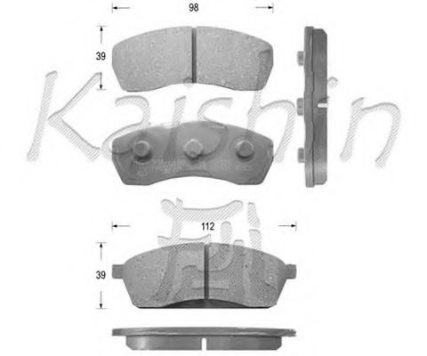 KAISHIN FK7031 Тормозные колодки KAISHIN для SUBARU