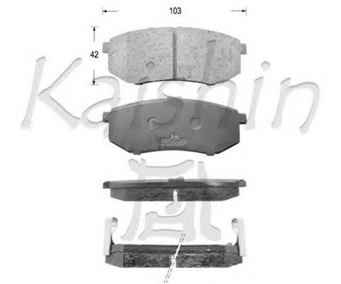 KAISHIN D7071 Тормозные колодки KAISHIN для KIA