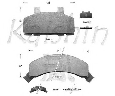 KAISHIN D9984 Тормозные колодки для PONTIAC