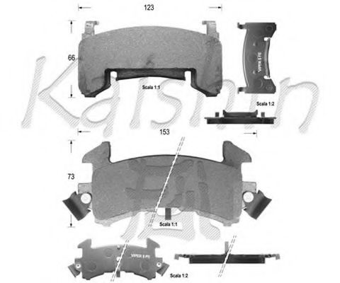 KAISHIN D9989 Тормозные колодки для CHEVROLET GRAND BLAZER