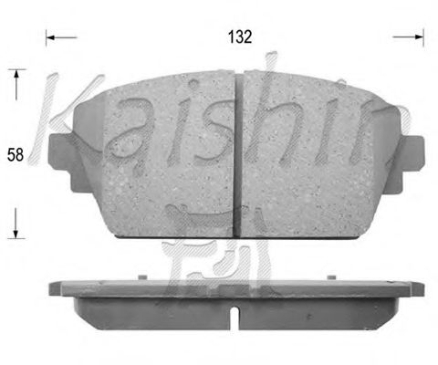 KAISHIN FK1247 Тормозные колодки KAISHIN для HONDA