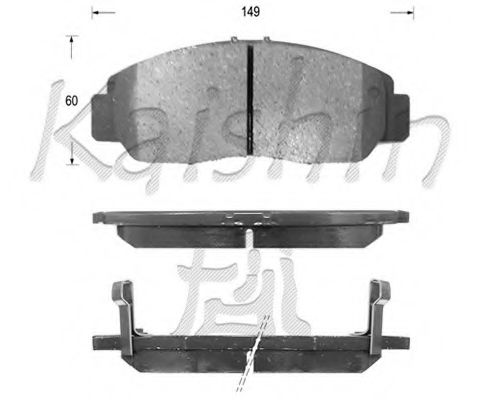 KAISHIN FK5122 Тормозные колодки KAISHIN для HONDA