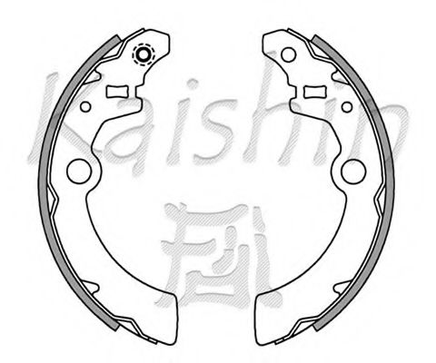 KAISHIN K9959 Ремкомплект барабанных колодок KAISHIN для SUZUKI