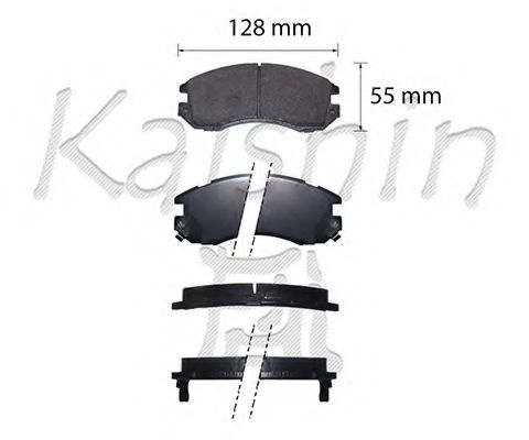 KAISHIN FK7014 Тормозные колодки KAISHIN для SUBARU