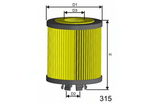 MISFAT L112 Масляный фильтр для ABARTH