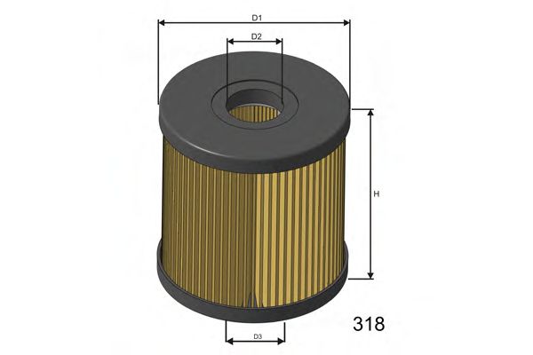 MISFAT L018 Масляный фильтр для VOLVO V70