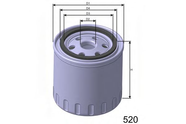 MISFAT Z106A Масляный фильтр для DAF